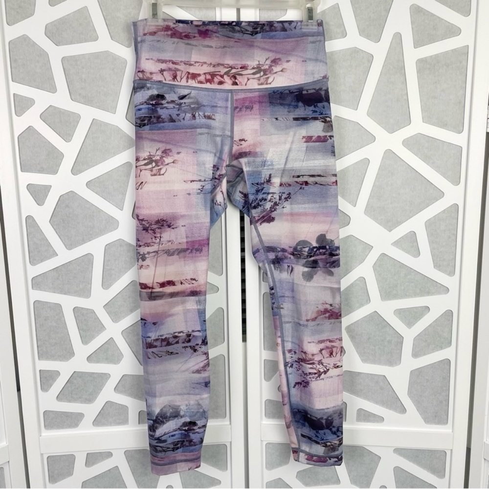 Lululemon Wunder Under High Rise 7/8 Tight Sunrise Silhouette Multi Leggings